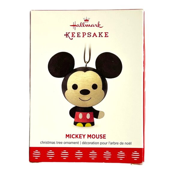 2017 Mickey Mouse Keepsake Ornament Hallmark Wooden NIB - Picture 1 of 4